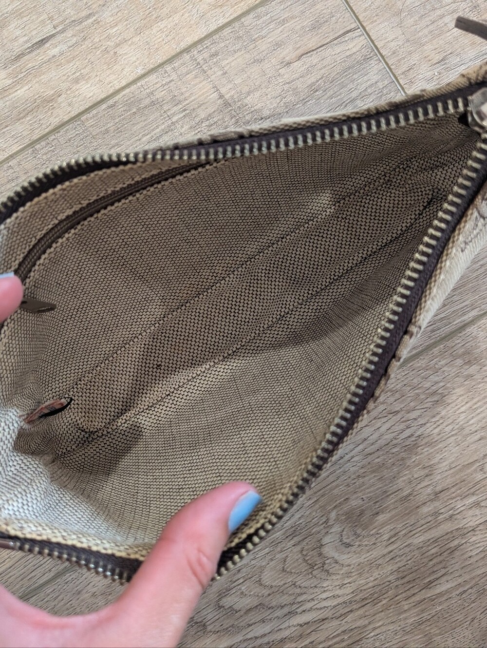 Vintage Dooney And Bourke Shoulder Bag Canvas Brown Logo - Picture 4 of 4
